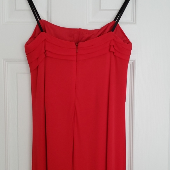 Red floor length evening gown David Meister - Picture 4 of 8